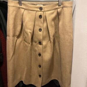 A-line tan/camel wool skirt